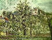 Camille Pissarro handelstradgard med blommande trad china oil painting artist
